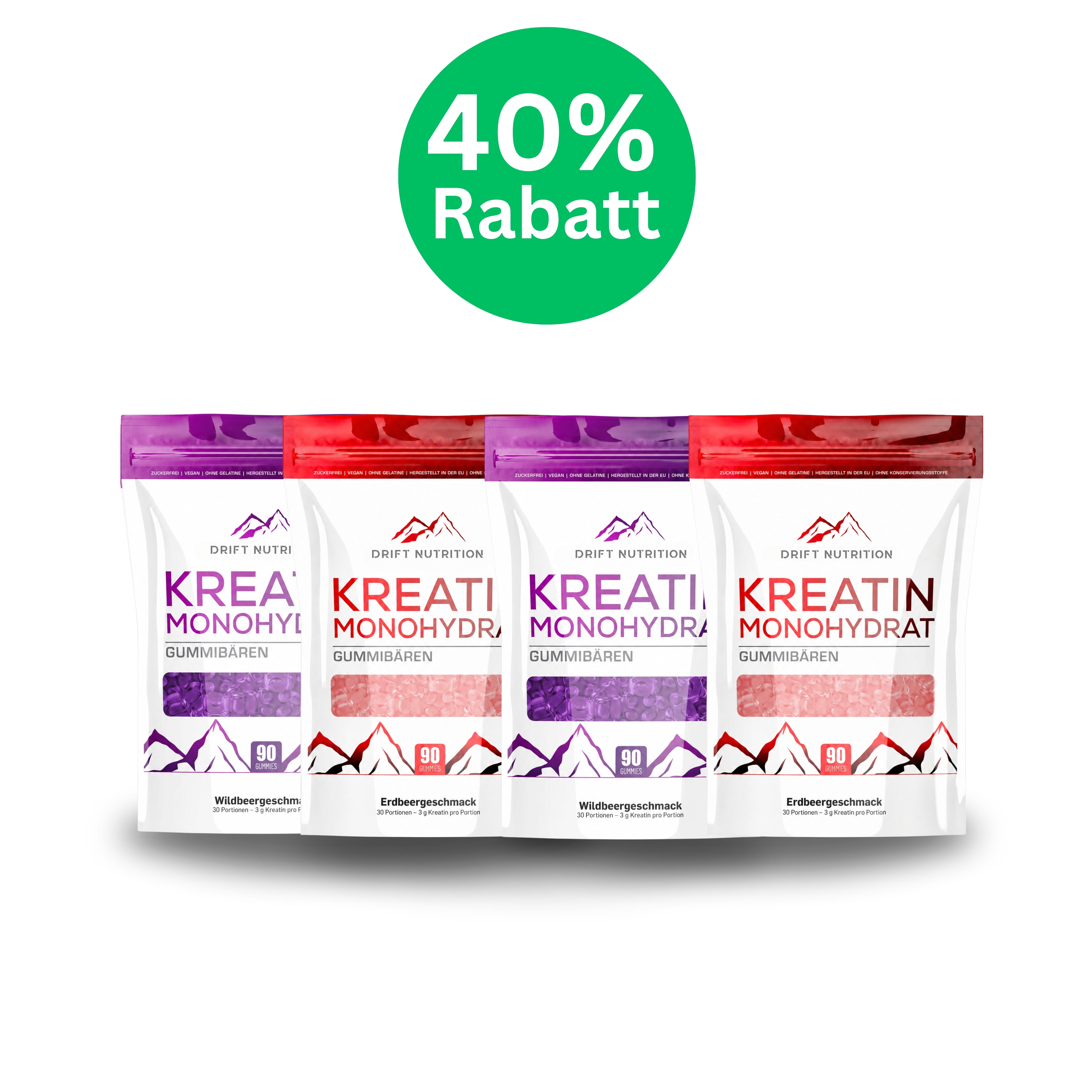 Mix-Pack 2 Erdbeere + 2 Waldbeere