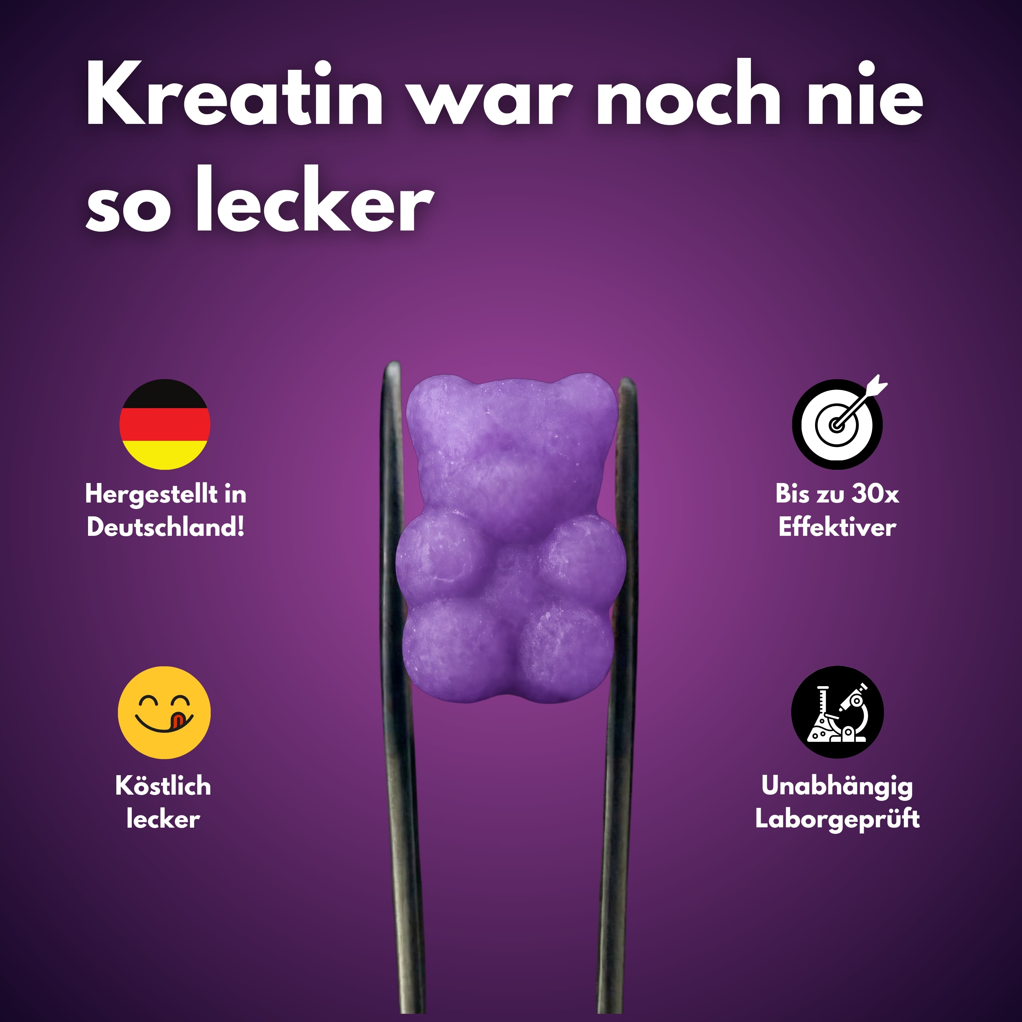 Kreatin Monohydrat | 90 Gummibären