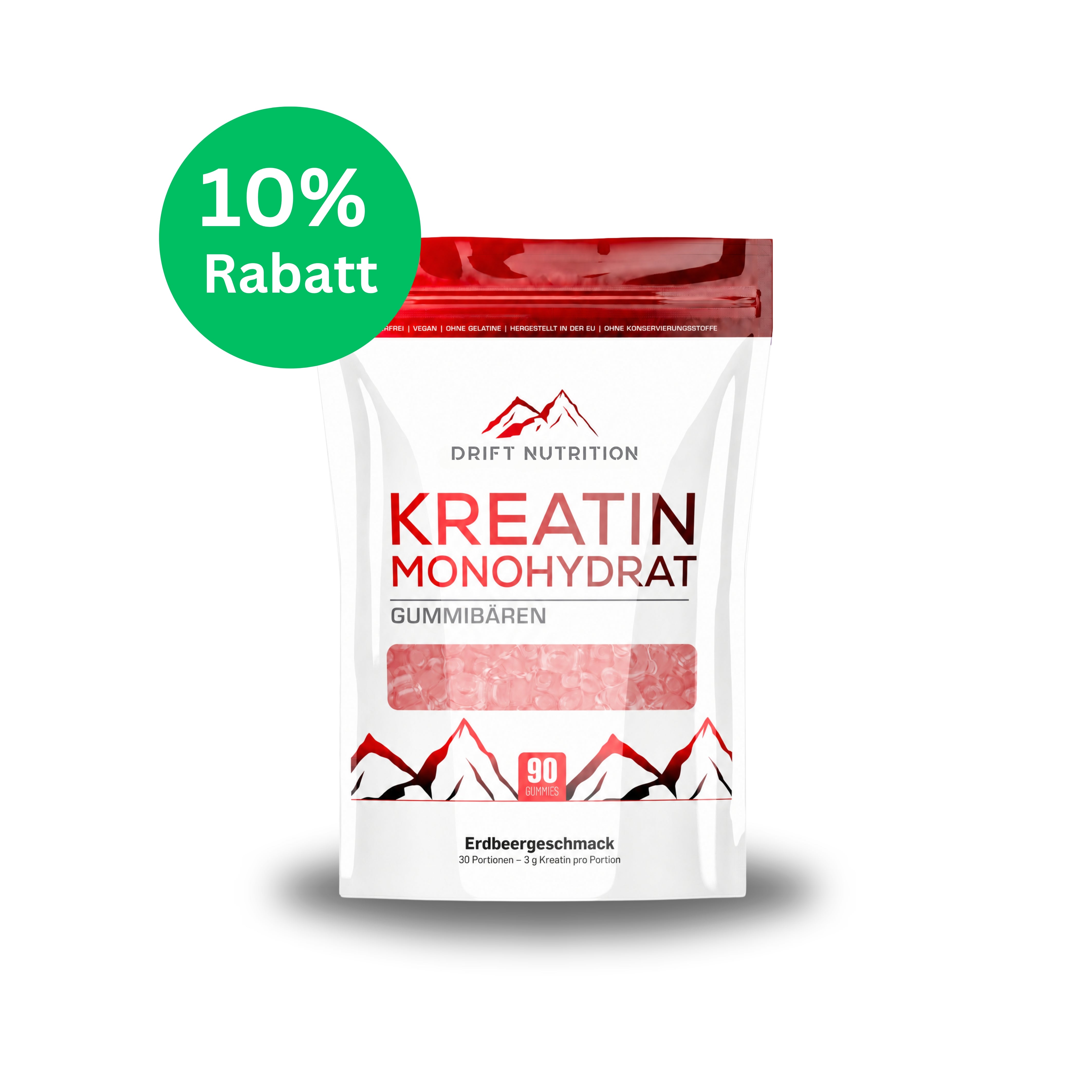 1 x Kreatin Monohydrat Erdbeere